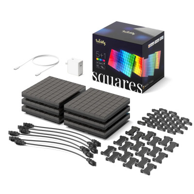 Панели со светодиодной подсветкой Twinkly Squares RGB 6 штук 16x16см (TWQ064STW-07-BEU)