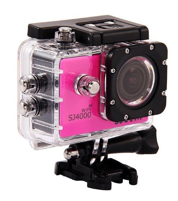 Экшн-камера SJCAM SJ4000 WiFi Pink  Видео Full HD 1080p • Матрица 3 МП (1/2.33") • Wi-Fi • Встроенный цветной дисплей 1.5" • Угол обзора 170º • Подводная съемка до 30 метров • Цифровой зум 4x • Солидный набор креплений в комплекте