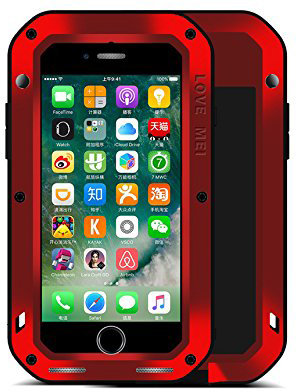 Противоударный чехол Love Mei Powerful Red для iPhone 8/7  Противоударный чехол с защитой от влаги и пыли