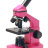 Микроскоп школьный Эврика 40х-400х в кейсе (фуксия)  - Микроскоп школьный Эврика 40х-400х в кейсе (фуксия) 