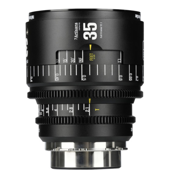 Объектив 7Artisans INFINTE 35mm T2.1 PL-Mount Чёрный  Байонет объектива PL-Mount • Покрытие матрицы Fullframe • Фокусное расстояние 35 мм • Фокусировка ручная • Максимальная диафрагма T2.1 • Минимальная диафрагма T22 • Угол зрения диагональ 62.9° • Зубчатое кольцо