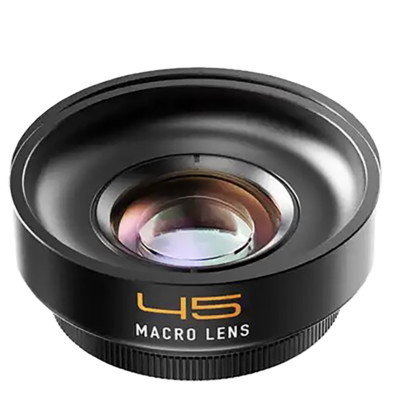 Объектив Fotorgear Pro II 45mm Macro для смартфона  Фокусное расстояние 45 мм • Байонет объектива T-mount (Moment T-series) • Тип объектива Macro (макро) • Материал алюминий, оптическое стекло • Угол обзора 35°
