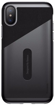 Чехол Baseus Card Pocket Case Black для iPhone X/XS  Удобство использования • Износостойкие материалы • Надежная защита • Высокое качество сборки