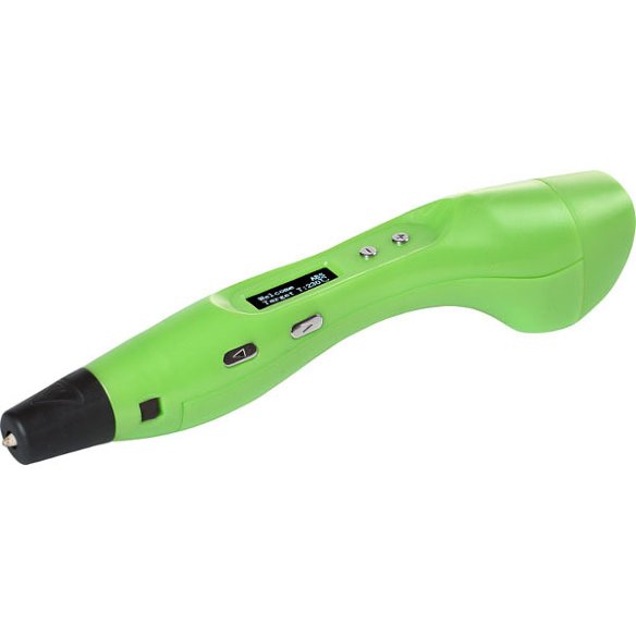 3D ручка EasyReal RP400 с OLED-дисплеем Green  3D-ручка с OLED-дисплеем • Заправляется ABS и PLA-пластиком • Регулировка температуры и скорости подачи • Керамический наконечник • Эргономичный дизайн