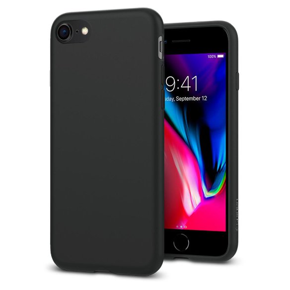 Клип-кейс Spigen для iPhone 8/7 Liquid Crystal Matte Black 042CS21247  Термостойкий полиуретан • Ультратонкий дизайн • Качественная защита