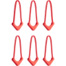 Пуллер-петля для молнии WANDRD WORRYLESS Zipper Puller Красная (6 пар)