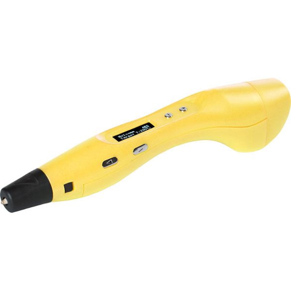 3D ручка EasyReal RP400 с OLED-дисплеем Yellow  3D-ручка с OLED-дисплеем • Заправляется ABS и PLA-пластиком • Регулировка температуры и скорости подачи • Керамический наконечник • Эргономичный дизайн