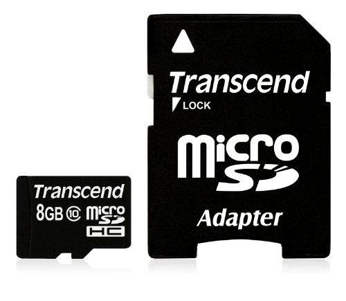 Карта памяти Transcend microSDHC 8 Gb Class 10 + Adapter  Карта памяти Transcend • microSDHC • 8 Гб • Class 10