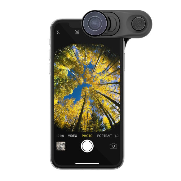 Комплект объективов Olloclip Fisheye + Super-Wide + Macro Essential Lenses для iPhone XS  Olloclip для iPhone XS— широкоугольник, макро 15x и фишай. Благодаря системе Connect X, объективы можно менять и ставить новые.