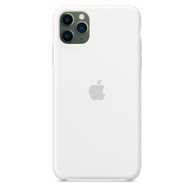 Силиконовый чехол Apple Silicone Case White (Белый) для iPhone 11 Pro Max  Оригинальный аксессуар • Премиальное качество • Силиконовая поверхность приятна на ощупь • Продуманная эргономика • Не влияет на беспроводную зарядку