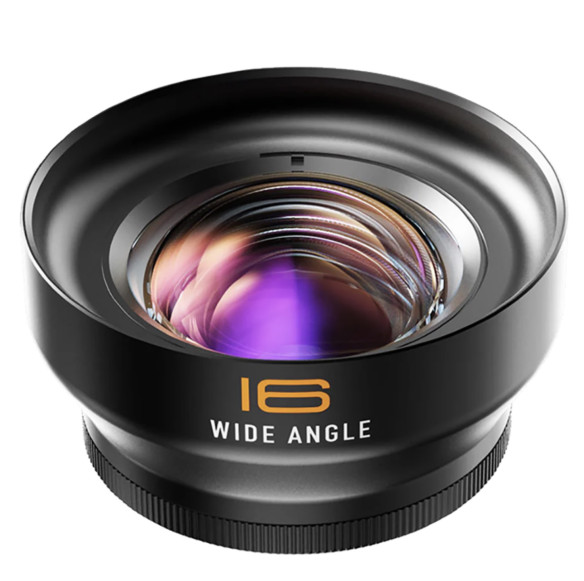 Объектив FotorGear Pro II 16mm Wide Angle для смартфона  Фокусное расстояние 16 мм • Байонет объектива T-mount (Moment T-series) • Тип объектива Wide Angle (широкоугольный) • Материал алюминий, оптическое стекло • Угол обзора 110° • Минимальная дистанция фокусировки 40 мм • Максимальное увеличение 0.5x