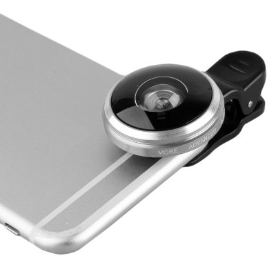 Объектив для iPhone и любого телефона Clip Super Fisheye 235º Silver