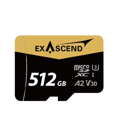 Карта памяти Exascend SDXC Catalyst UHS-I microSD V30 512GB + адаптер SD