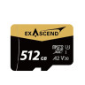 Карта памяти Exascend SDXC Catalyst UHS-I microSD V30 512GB + адаптер SD