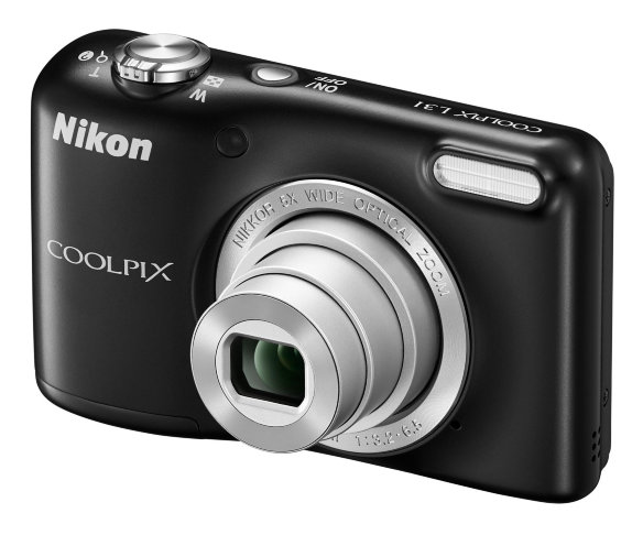 Цифровой фотоаппарат Nikon Coolpix L31 Black  Компактная фотокамера • Матрица 16.1 МП (1/2.3") • Съемка видео 720p • Оптический зум 5x • Экран 2.7"