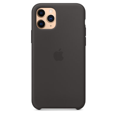 Силиконовый чехол Apple Silicone Case Black (Черный) для iPhone 11 Pro  Оригинальный аксессуар • Премиальное качество • Силиконовая поверхность приятна на ощупь • Продуманная эргономика • Не влияет на беспроводную зарядку