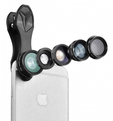 Комплект объективов Apexel 5-in-1 DG5H для смартфонов