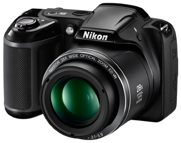 Цифровой фотоаппарат Nikon Coolpix L340  Фотокамера с суперзумом • Матрица 20.48 МП (1/2.3") • Съемка видео 720p • Оптический зум 28x • Экран 3"