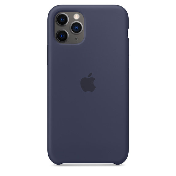 Силиконовый чехол Apple Silicone Case Midnight Blue (Темно-синий) для iPhone 11 Pro  Оригинальный аксессуар • Премиальное качество • Силиконовая поверхность приятна на ощупь • Продуманная эргономика • Не влияет на беспроводную зарядку