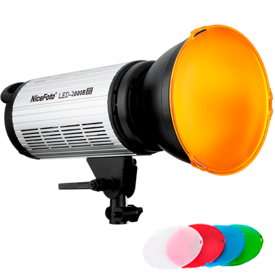 Осветитель NiceFoto LED-2000B III  • Вид осветителя: моноблок • Цветовая температура: 5600 K • RGB режим: Нет • Мощность (макс): 200 Вт • Особенности конструкции:	встроенный дисплей, активное охлаждение