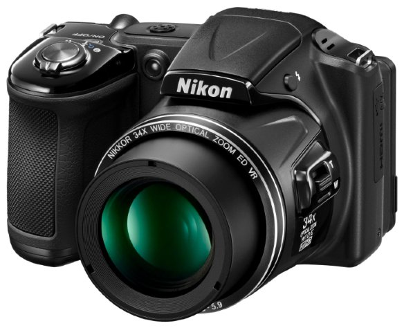 Цифровой фотоаппарат Nikon Coolpix L830 Black  Фотокамера с суперзумом • Матрица 16.79 МП (1/2.3") • Съемка видео Full HD • Оптический зум 34x • Экран 3"