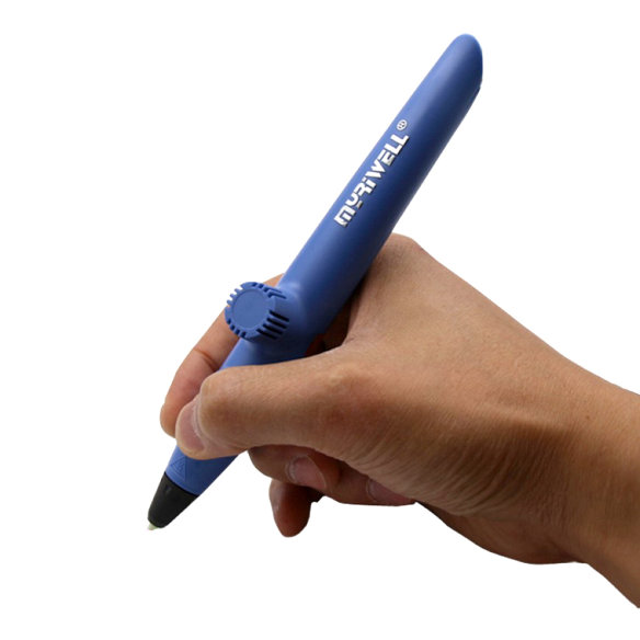 3D ручка Myriwell RP200A Blue (PLA-пластик)  3D-ручка с максимально простым управлением • Заправляется PLA-пластиком • Регулировка температуры и скорости подачи • Работа от USB • Легкая и удобная