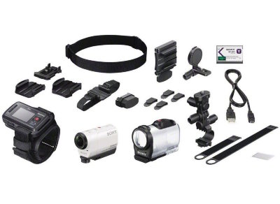 Экшн-камера Sony ActionCam Mini HDR-AZ1VB с Wi-Fi и набором креплений для велосипеда + Пульт ДУ Live-View (RM-LVR2)