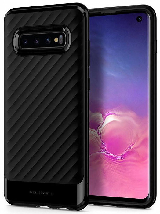 Чехол Spigen Neo Hybrid Black (605CS25808) для Samsung Galaxy S10   Продуманная эргономика • Надежная защита
 • Завышенные бортики для камеры • Прочные материалы