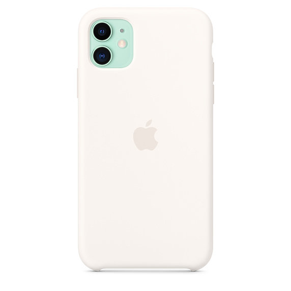 Силиконовый чехол Apple Silicone Case White (Белый) для iPhone 11  Оригинальный аксессуар • Премиальное качество • Силиконовая поверхность приятна на ощупь • Продуманная эргономика • Не влияет на беспроводную зарядку