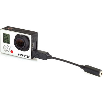 Адаптер для подключения микрофона GoPro 3.5mm Mic Adapter AMCCC-301  Переходник для подключения внешнего микрофона с разъемом мини-джек 3.5 мм • для GoPro HERO4/3/3+