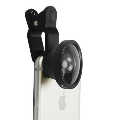 Объектив на клипсе для iPhone и других телефонов Super Wide 140º Black  Ультраширокоугольный объектив для iPhone с углом обзора 140º
Подходит для iPhone и большинства смартфонов.