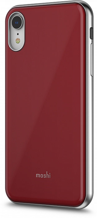 Чехол Moshi iGlaze для iPhone XR Red  Гибридная конструкция • Металлизированная рамка • Соответствие оборонным стандартам • Приподнятая рамка для защиты дисплея