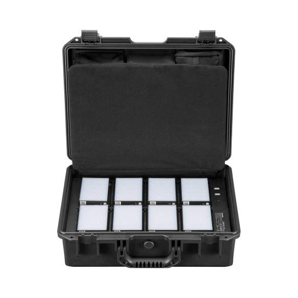 Комплект светодиодных осветителей Godox Knowled C5R-K8 с зарядным кейсом  Мощность (макс): 5 Вт • Регулировка цветовой температуры	2500K~8500K • Освещенность при 6500K (0.3 м/0,5м / 1 м 2000 лк / 760 лк / 200 лк • Количество спецэффектов: 39 видов в 14 категориях • Способы управления: панель управления/смартфон с APP GodoxLight • Литиевый аккумулятор	3.8В/3000мАч