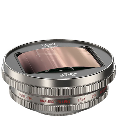 Объектив FotorGear Retro 1.55X Anamorphic для смартфона  Байонет объектива T-mount (Moment T-series) • Тип объектива Anamorphic (анаморфный) • Минимальная дистанция фокусировки 700 мм • Угол обзора 130°) • Максимальное увеличение
1.55x