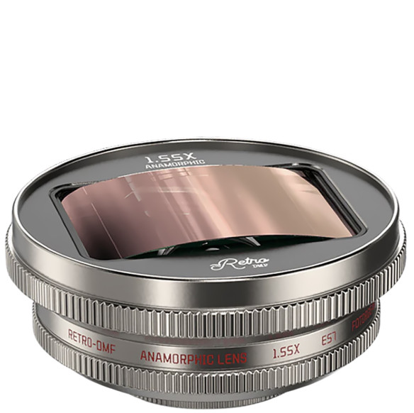 Объектив FotorGear Retro 1.55X Anamorphic для смартфона  Байонет объектива T-mount (Moment T-series) • Тип объектива Anamorphic (анаморфный) • Минимальная дистанция фокусировки 700 мм • Угол обзора 130°) • Максимальное увеличение
1.55x