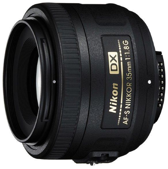 Объектив Nikon AF-S DX NIKKOR 35mm f/1.8G  Стандартный Zoom-объектив • Крепление Nikon F, без встроенного мотора • Автоматическая фокусировка • Минимальное расстояние фокусировки 0.28 м