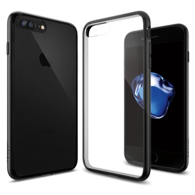 Чехол Spigen для iPhone 8/7 Plus Ultra Hybrid Black 043CS20550  Чехол с прозрачной задней панелью и защитным бампером