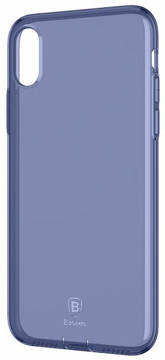 Чехол Baseus Simple Series CasePluggy Transparent Blue для iPhone X/XS  Прозрачный чехол • Стильный внешний вид • Качественные материалы