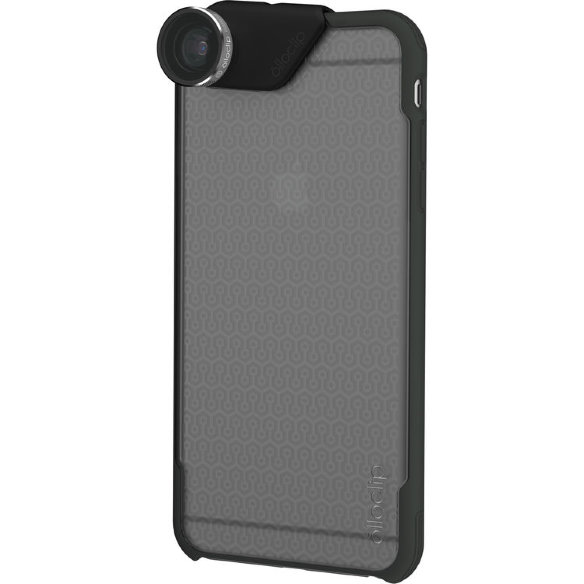Объектив Olloclip 4-in-1 Lens Set для iPhone 6/6S / 6/6S PLUS Silver Lens / Black Clip + чехол Ollocase для iPhone 6/6S  В комплекте 4 линзы от Olloclip — фишай, широкоугольная, макро с увеличением 15x и 10x, а также фирменный чехол Ollocase для iPhone 6.