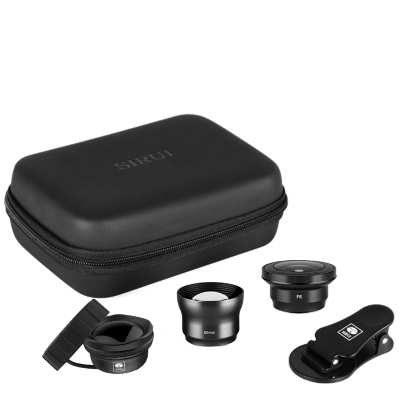 Премиум-набор из 3х объективов Sirui 3-Lens Mobile Phone Kit (Wide 18mm, Portrait 60mm, Fisheye 180º) Black