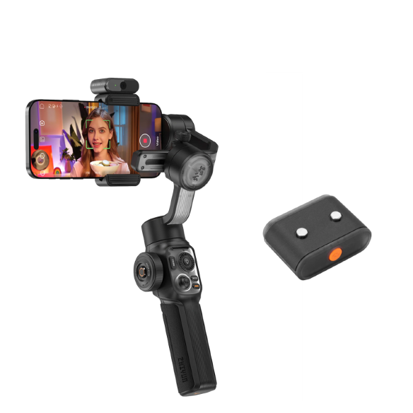 Стабилизатор Zhiyun Smooth 5S AI COMBO черный   Стабилизатор Zhiyun Smooth 5S AI COMBO черный   Нагрузка 150 — 300 г • Ширина захвата 50 — 90 мм • Встроенный аккумулятор • Ёмкость аккумулятора 3000 мАч • Время работы до 7 ч