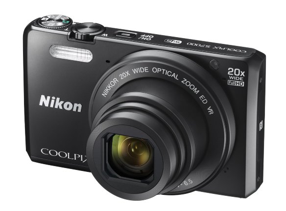 Цифровой фотоаппарат Nikon Coolpix S7000 Black  Матрица 16 МП (1/2.3") • Оптический зум 20x • Экран 3"