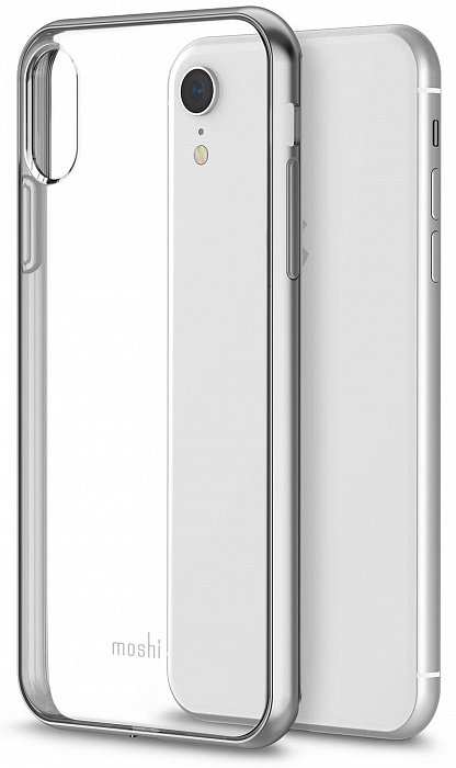 Чехол-накладка Moshi Vitros для Apple iPhone XR Jet Silver  Удобные бортики вдоль экрана • Защищает от царапин • Элегантный дизайн
