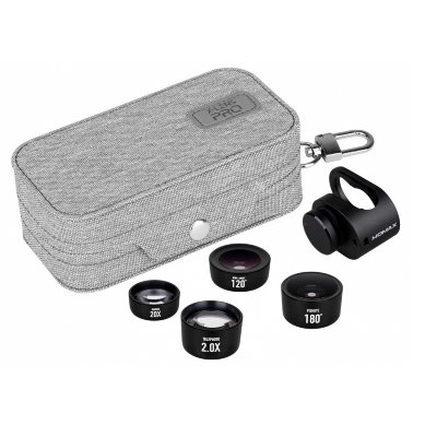 Премиум-набор объективов для смартфона Momax X-Lens Pro Premium Lens Kit 4 in 1 Black
