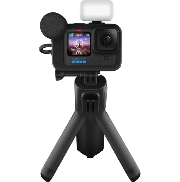 Экшн-камера GoPro Hero 12 Black Creator Edition   • Стабилизация Да • Режим съёмки: видео, фото, покадровая съемка фото, замедленная съемка • Встроенный аккумулятор 1720 мАч  • Время работы до 70 мин • Дополнительное крепление 1/4" • Управление через приложение, Bluetooth подключение, встроенный микрофон