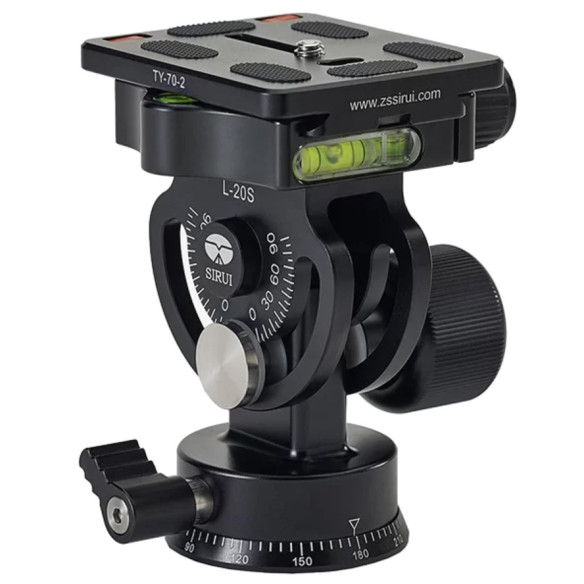 Штативная голова Sirui L-20S для монопода  Тип штативной головы Tilt Head • Основание головы плоское • Наклон 90 ° • Поворот 360 ° • Максимальная нагрузка 25 кг • Быстросъёмная площадка Arca Swiss