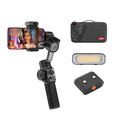 Стабилизатор Zhiyun Smooth 5S AI PRO черный  Нагрузка 150 — 300 г • Ширина захвата 50 — 90 мм • Встроенный аккумулятор • Ёмкость аккумулятора 3000 мАч • Время работы до 7 ч