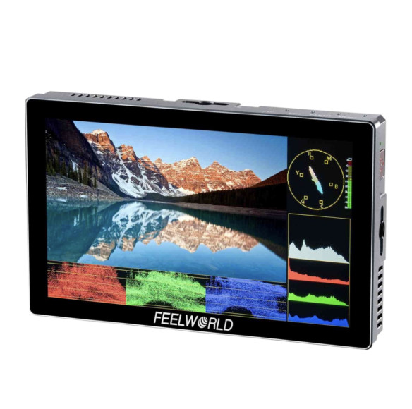 Операторский монитор Feelworld P6X  Тип матрицы: IPS • Диагональ экрана 5.5 дюйм • Разрешение экрана 1920 × 1080 • Угол обзора 160° • 3D-LUT • HDR • Подключение наушников • Сенсорный дисплей • Имеет крепление 1/4"