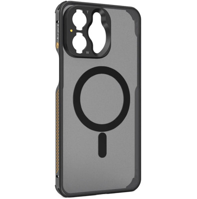 Чехол Fotorgear Pro II для iPhone 14 Pro  Совместимое устройство iPhone 14 Pro • Особенности конструкции Apple MagSafe • Крепление для мобильной оптики T-mount (байонет для объектива) • Вид чехла накладка • Материал алюминий, поликарбонат