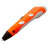 3D ручка SPIDER PEN START Orange + 40 метров пластика (трафареты в комплекте)  - 3D ручка SPIDER PEN START Orange